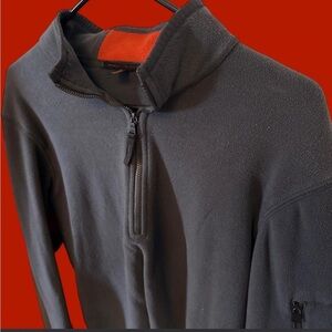Banana Republic Fleece Pullover with Orange Accent